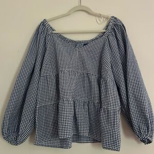 Old Navy XL Gingham 3/4 Sleeve